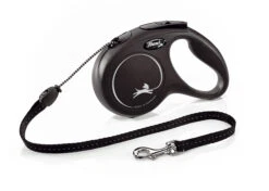 Flexi Classic Cord For Dogs Retractable Lead Black Small 5m