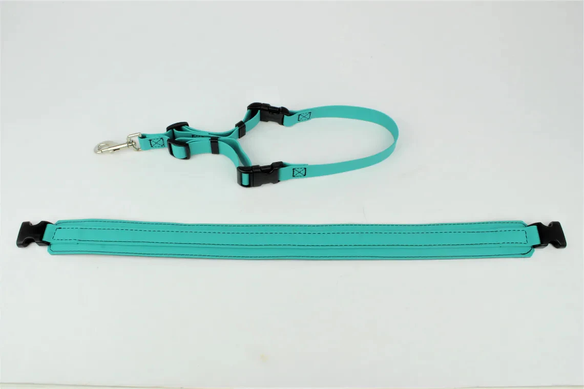 GroomTech Biothane Belly Strap Set - Teal - Image 4