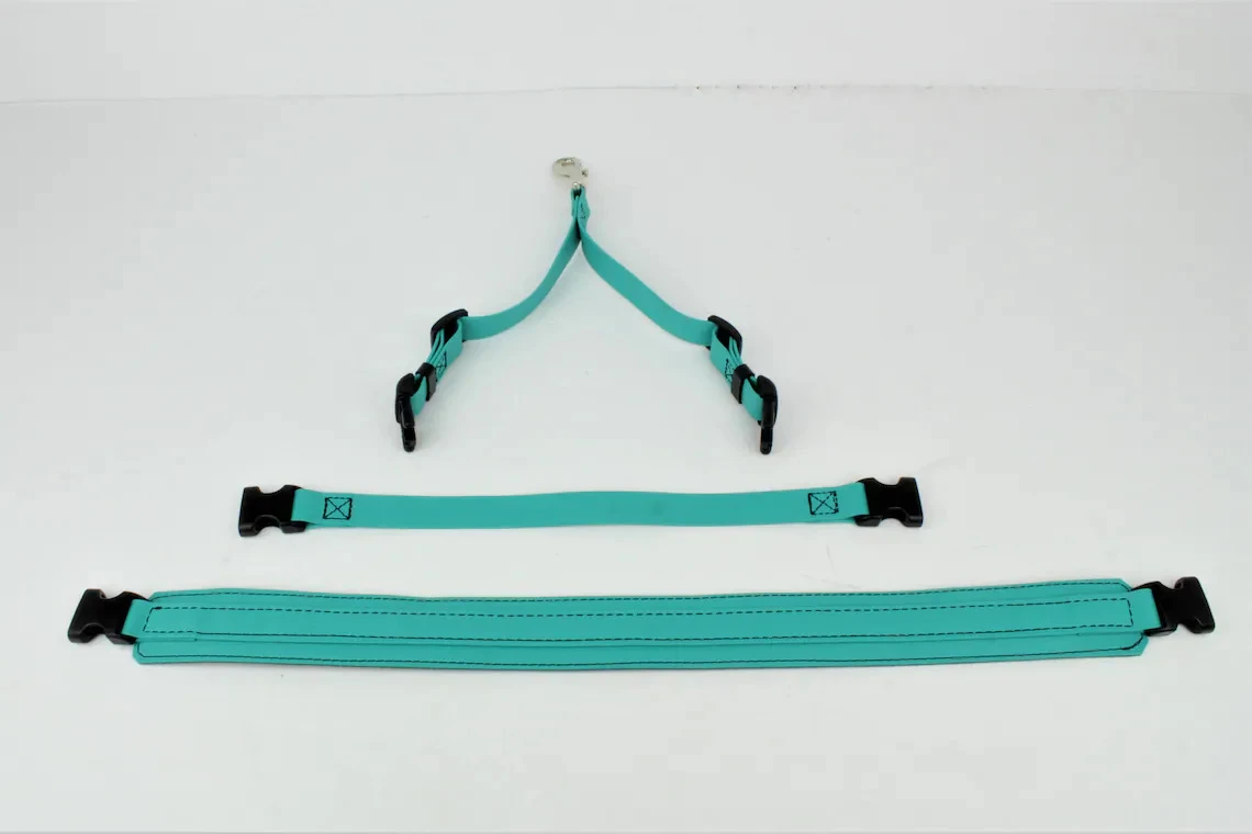 GroomTech Biothane Belly Strap Set - Teal - Image 5