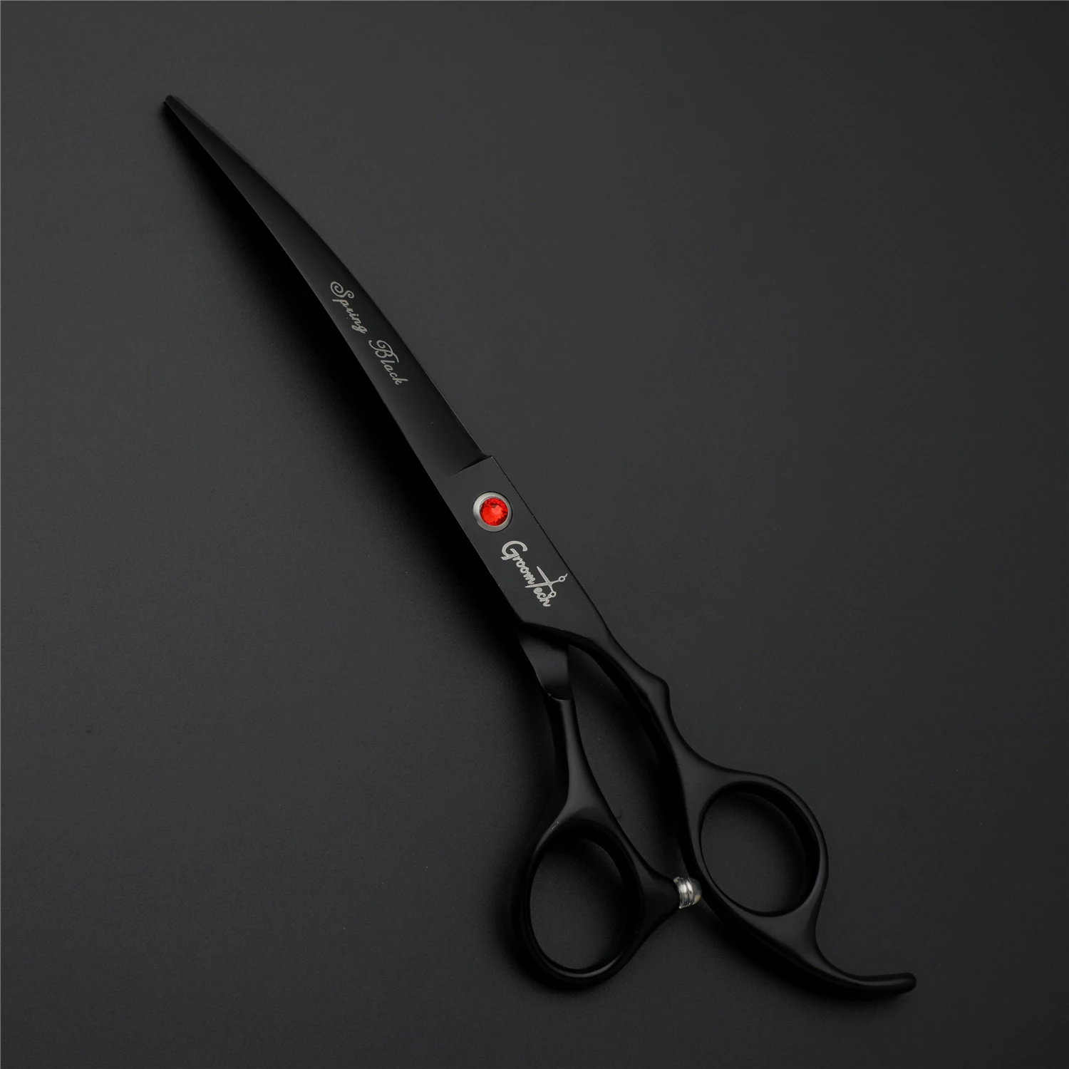 Groomtech Spring Black Pet Grooming Scissors Kit, Set Of 4 With Comb - Image 6