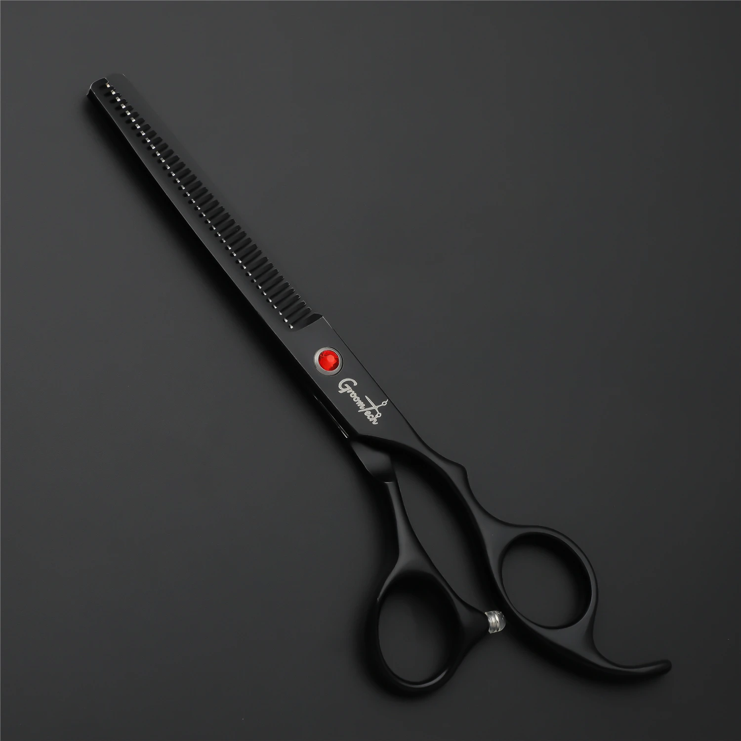 Groomtech Spring Black Pet Grooming Scissors Kit, Set Of 4 With Comb - Image 7