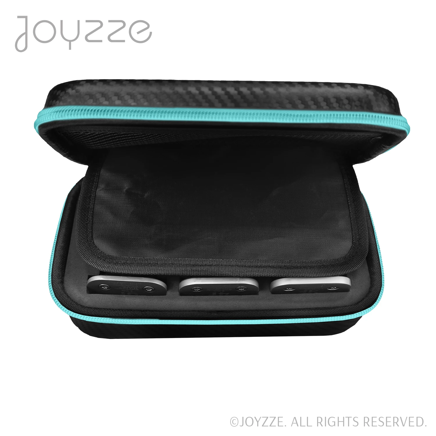 Joyzze Hard Blade Storage Case Fits 12 Blades - Neon Teal - Image 4