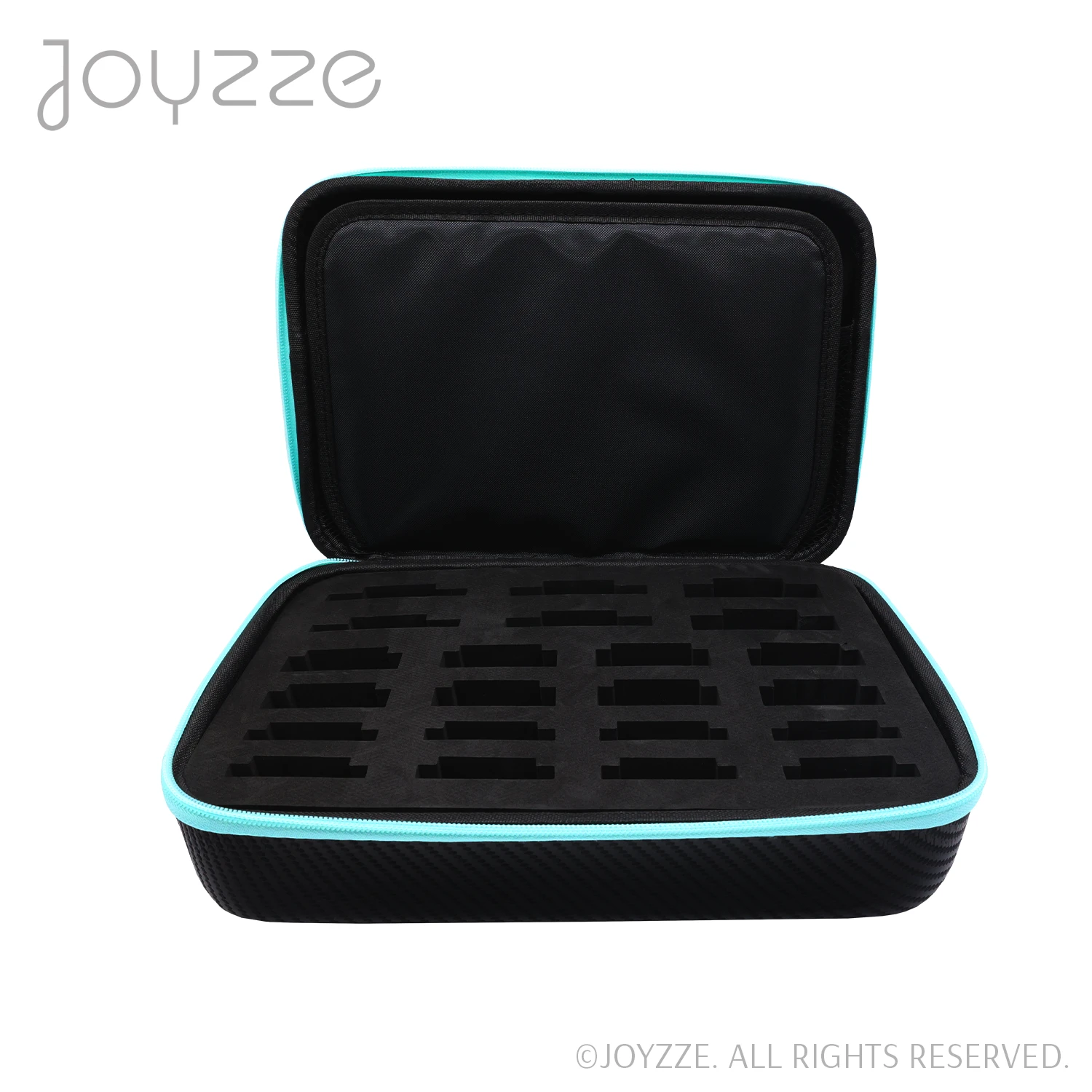 Joyzze Hard Blade Storage Case Fits 22 Blades - Neon Teal - Image 6