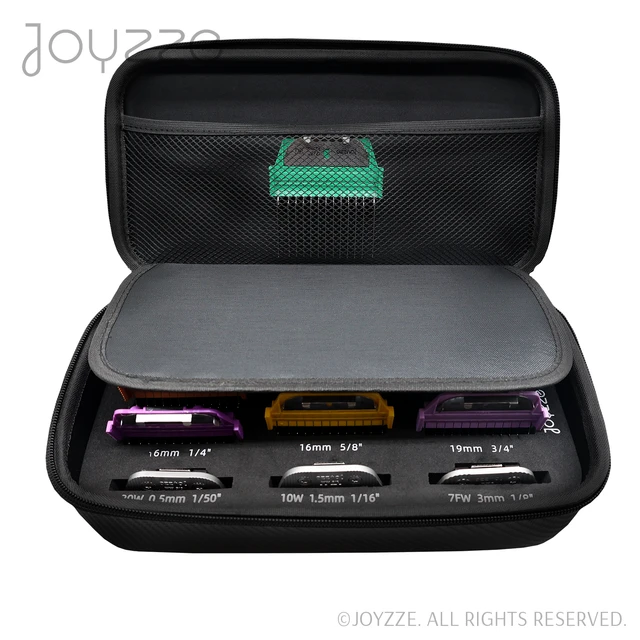 Joyzze 3 Wide Blade + 7 Wide Comb With Storage Case - Black - Image 6
