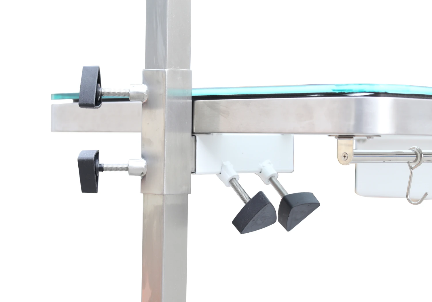 Aeolus LED Lighting Pedestal Lifting Table With Under Table Wheels - Image 2