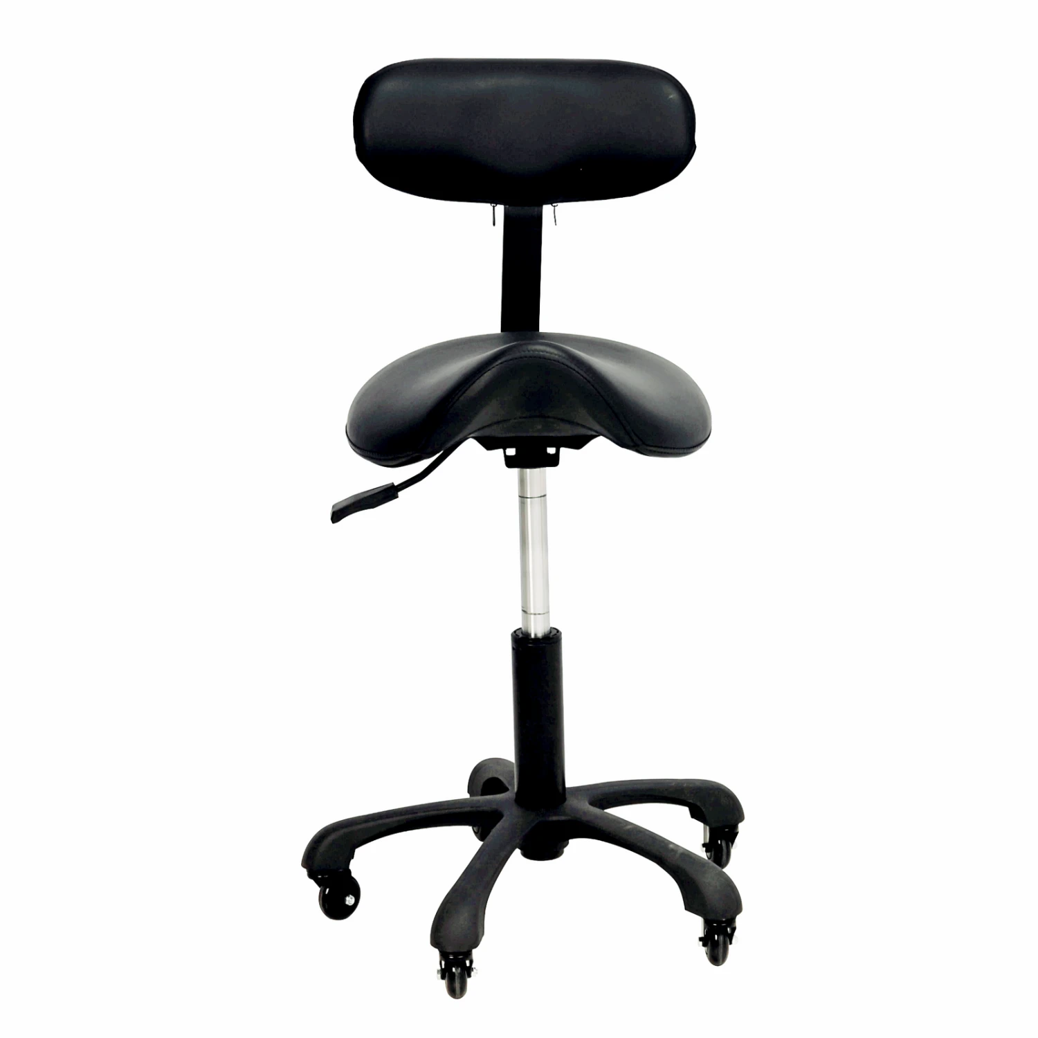 Groomer's Saddle Stool With Back Rest (Black)
