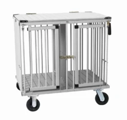 Aeolus 2-Berth Show Trolley With 6" Rubber Wheels - Small [Silver]